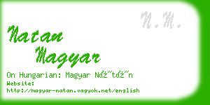 natan magyar business card